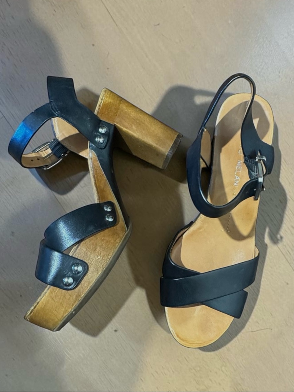 Antonio Melani Platform Wooden Block Heels